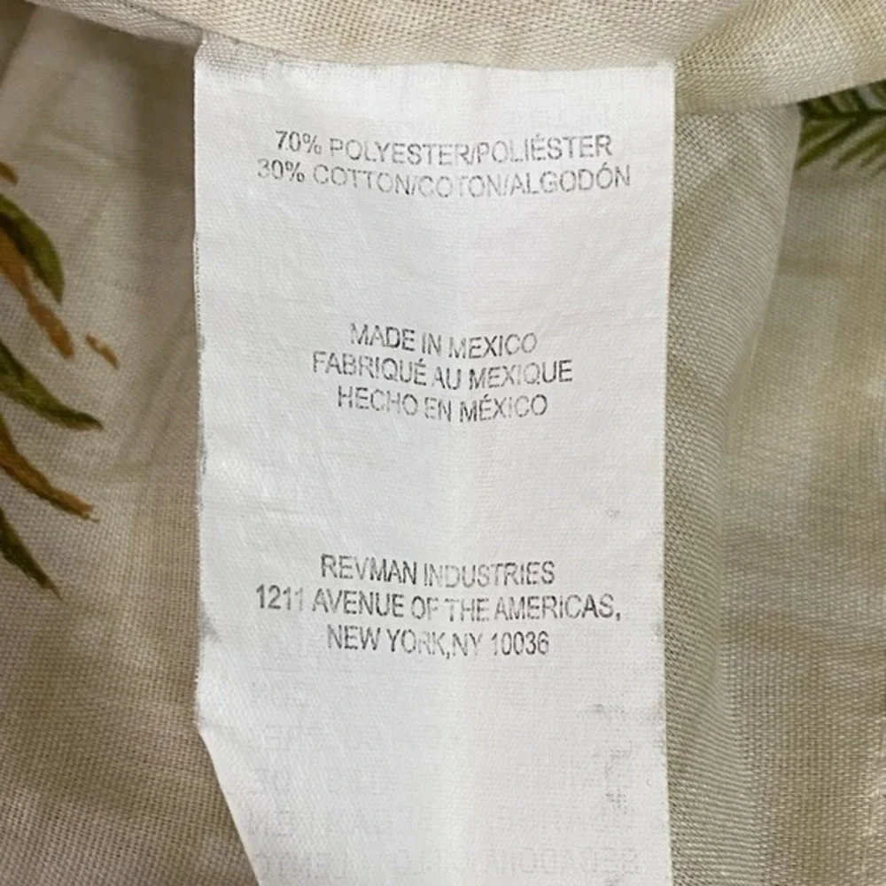 Vtg Revman Pillowcases SET of 4 Two Sizes Palm Tree Print Tropical Island Cabana